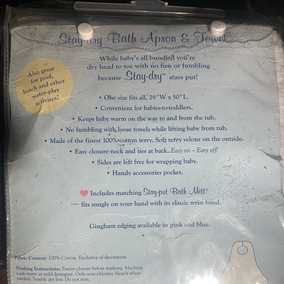 Stay-Dry Bath Apron & Towel - Picture 3 of 4